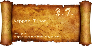 Nepper Tibor névjegykártya